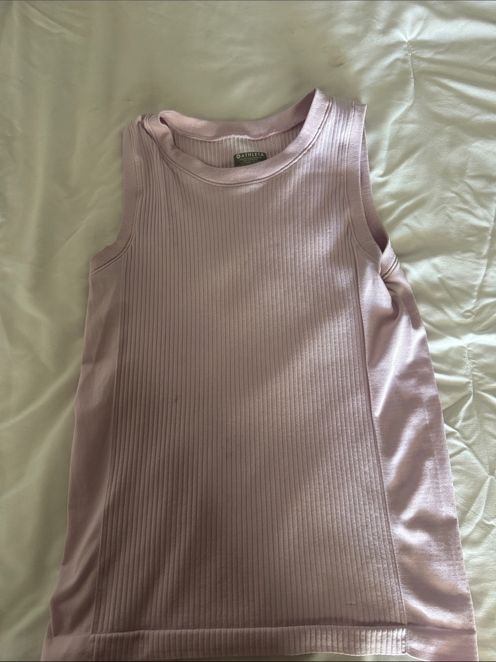 Athleta Ribbed Sleeveless Tank - Light Lilac
